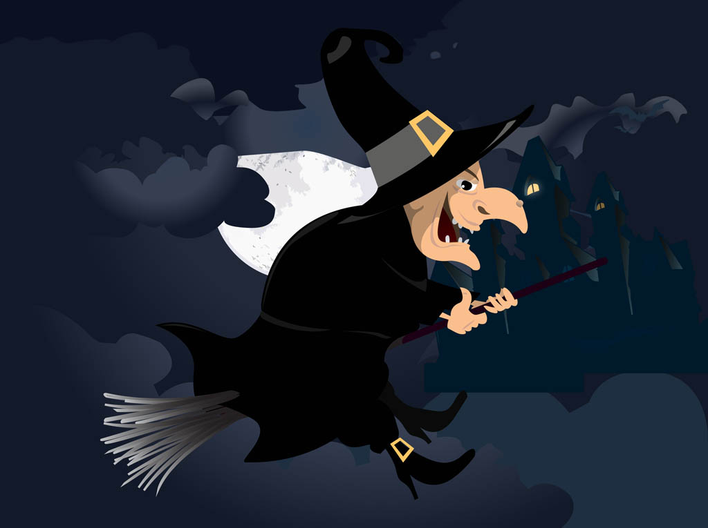 Halloween Witch Vector Vector Art & Graphics freevector.com.