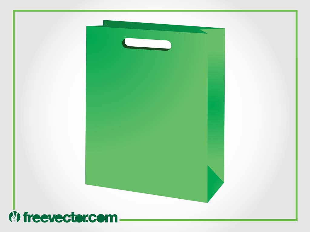 Green Paper Bag Vector
