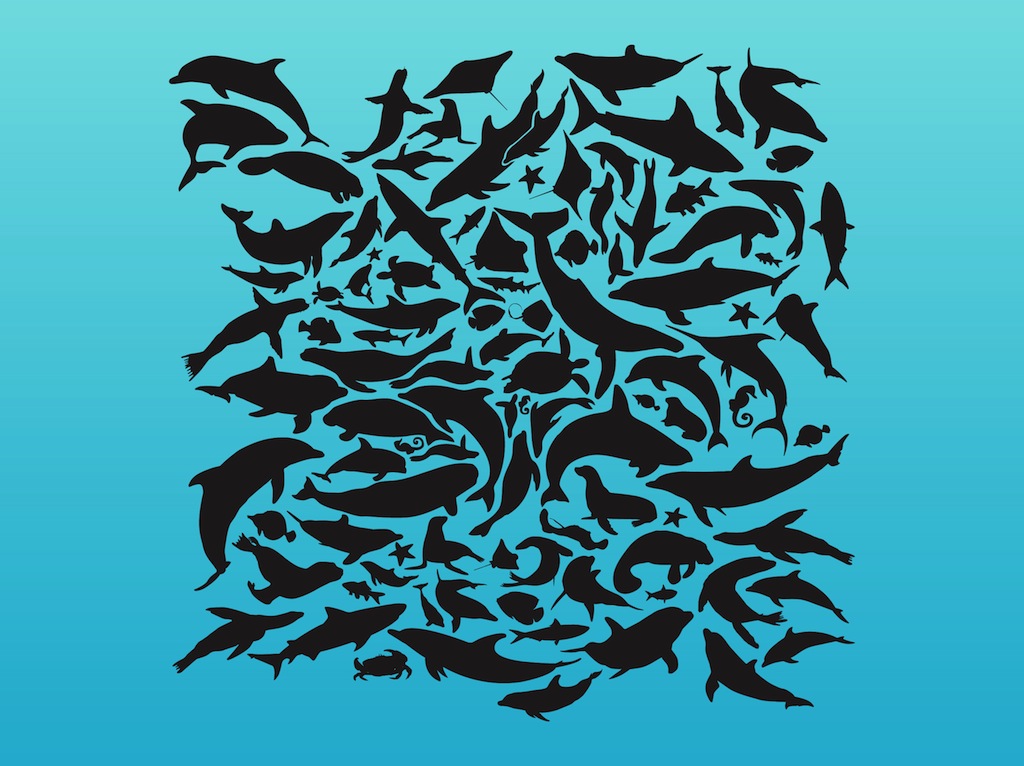 Sea Animals Pattern Vector Art & Graphics 