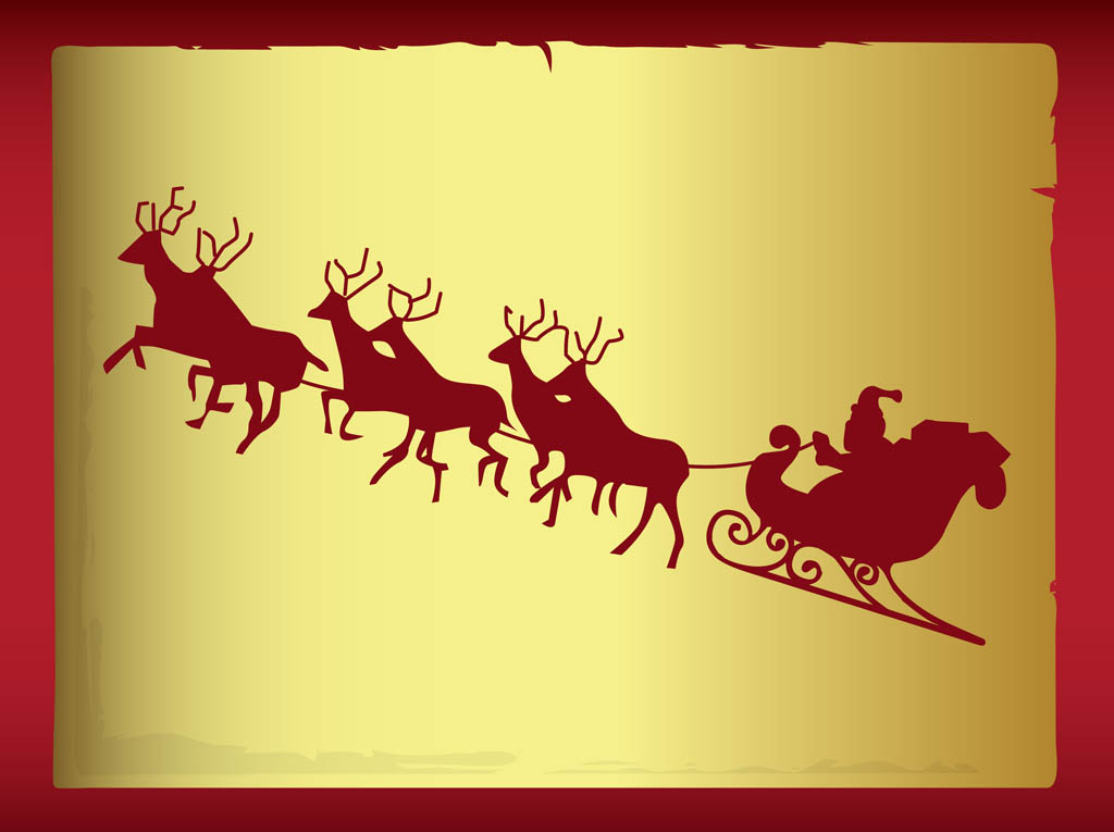 Download Free Santa Sleigh Vector Vectors and other types of Santa Slei...