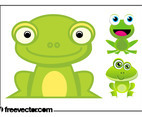 Cartoon Frogs Set