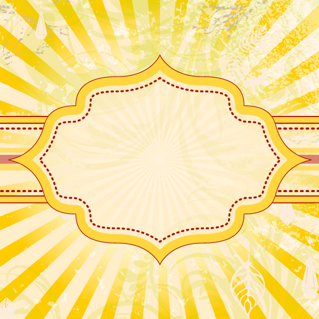 Vintage Sunburst Label Vector