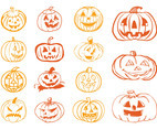 Halloween Pumpkins Set