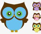 Cartoon Vector Owls