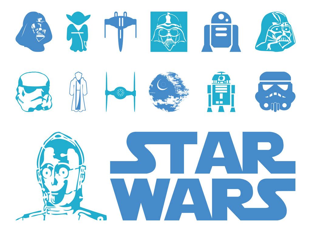 Download Star Wars Logo And Characters Vector Art & Graphics | freevector.com