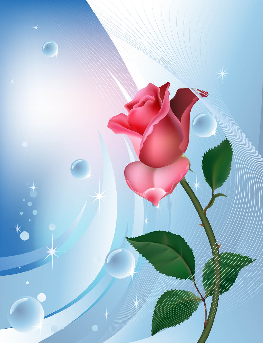 Rose Background Template