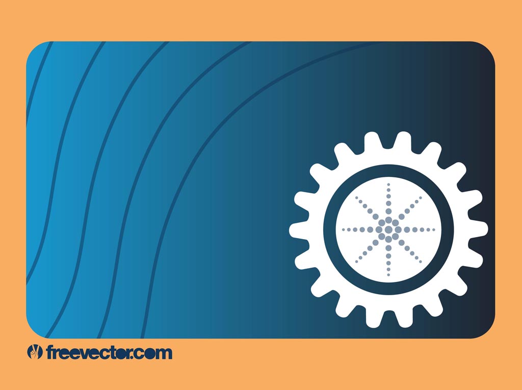 Business Card With Gear