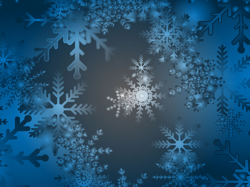 Blue Snow Background