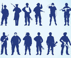 Silhouettes Of Soldiers