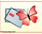 Butterfly Mail Vector