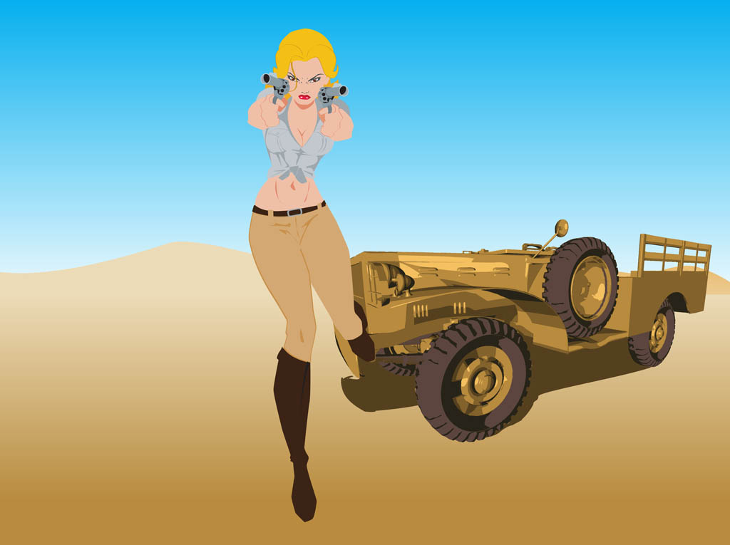 Sexy Girl In The Desert