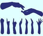Hands Silhouettes Graphics