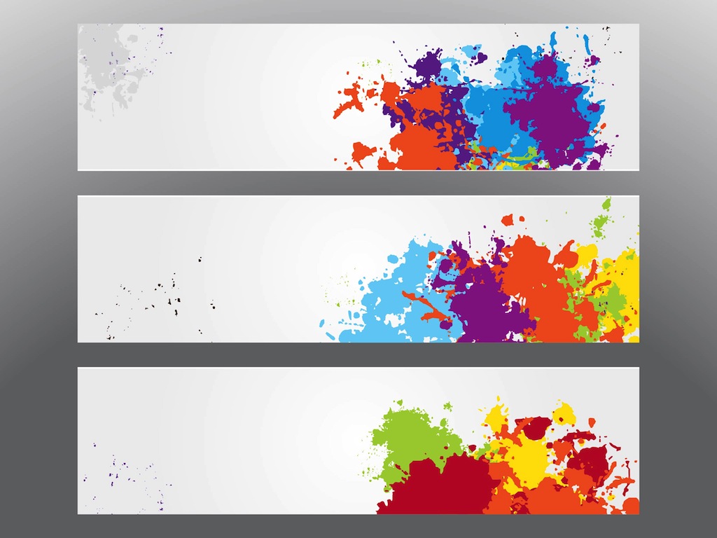 Colorful Splatter Banners