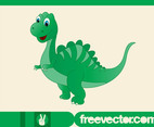 Happy Cartoon Dinosaur
