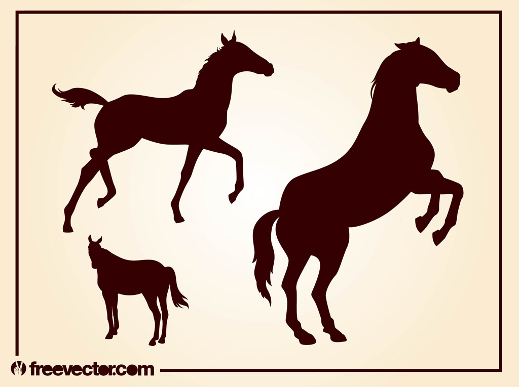 Horses Vector Silhouettes