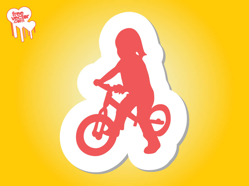 Girl On Bike Silhouette