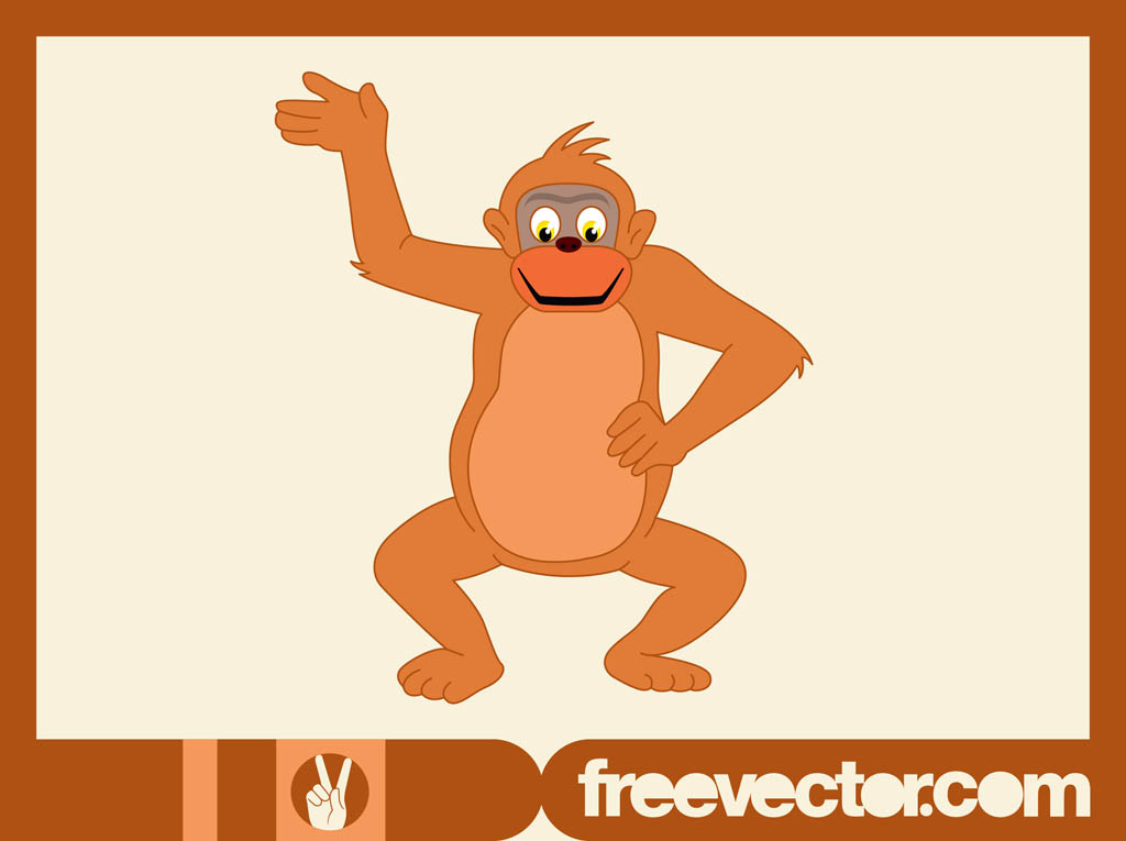 Happy Monkey Cartoon