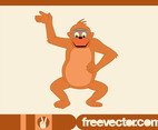 Happy Monkey Cartoon