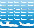 Airplane Silhouette Set