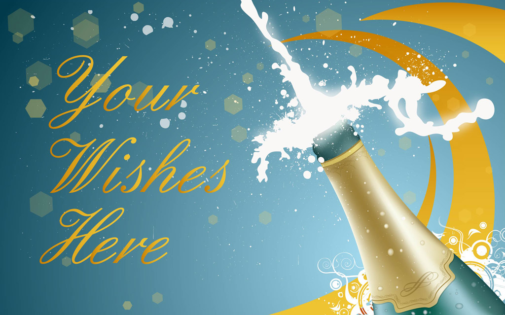 New Year Champagne Vector Art & Graphics