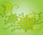 Green Flower Vector Design