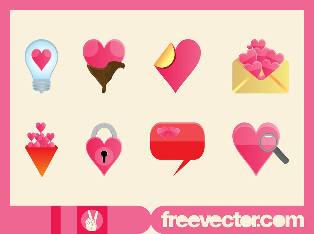 Hearts Designs Set