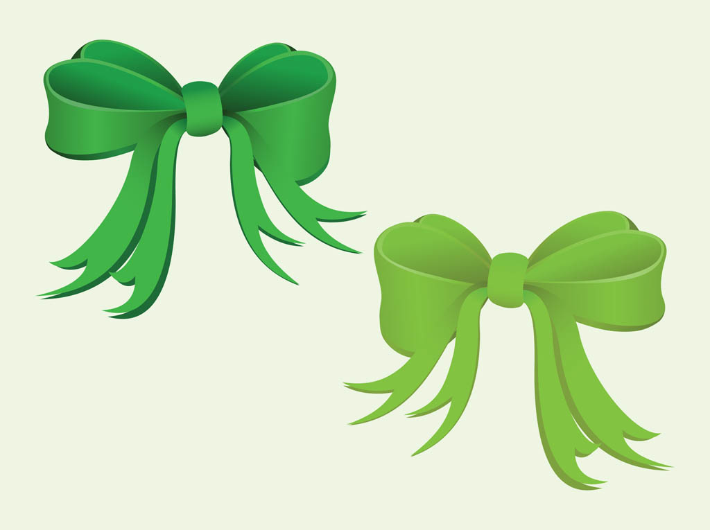 3d realistic emerald green ribbon set Royalty Free Vector