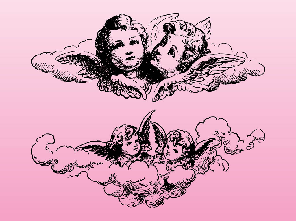 Vintage Cupids Graphics