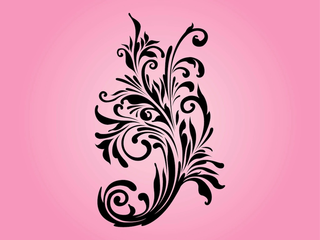 Floral Swirls Vector Art Graphics Freevector