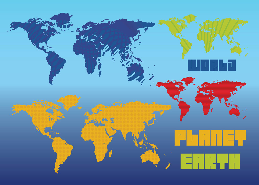 Planet Earth Vector Maps