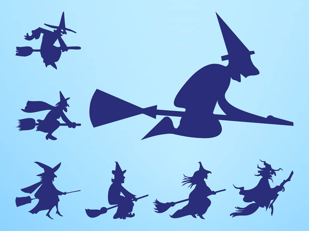 Flying Witches Silhouettes