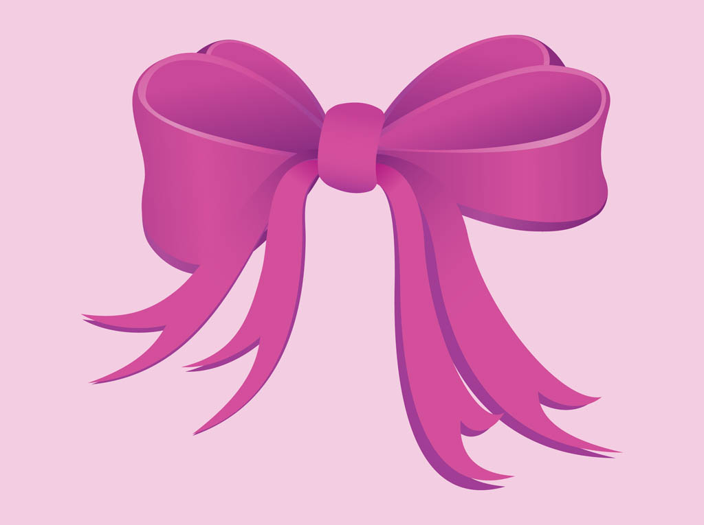 Premium Vector  Cute pink ribbon bow vector cool
