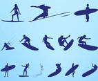 Surfer Silhouettes Graphics