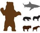 Wild Animals Silhouettes Graphics