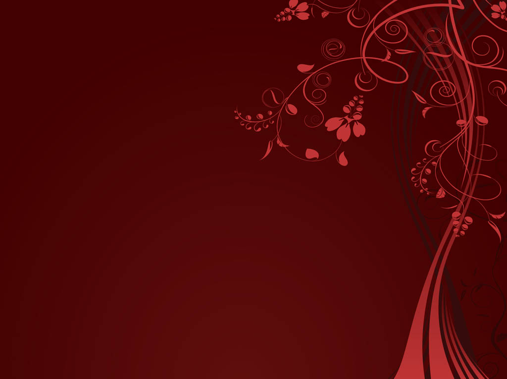 Red Floral Background Template Vector Art Graphics 