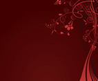 Red Floral Background Template
