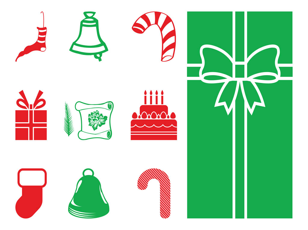Christmas Objects Silhouettes