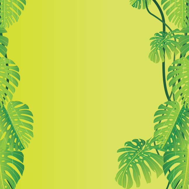 Jungle Leaves Vector Background