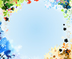 Free Bright Wildflower Background Vector