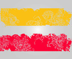 Grunge Floral Banners