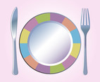 Colorful Plate Vector