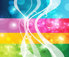 Rainbow Swirls Background Vector