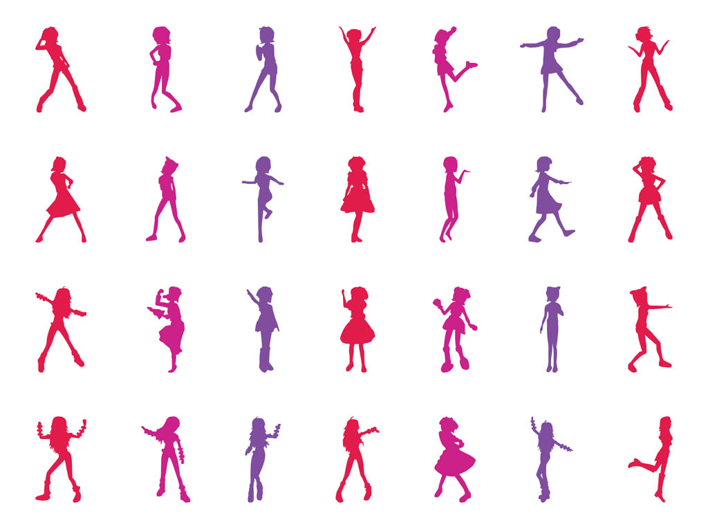 Girls Silhouettes Graphics
