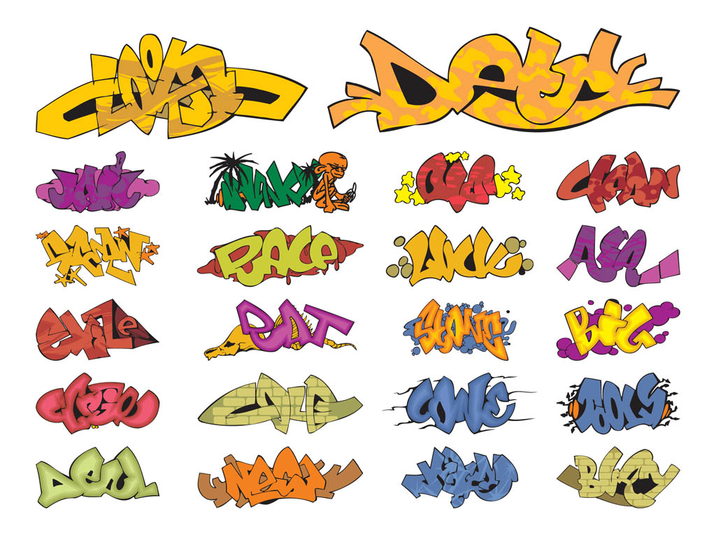 Graffiti Pieces Graphics Set