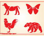 Animal Silhouettes Vector