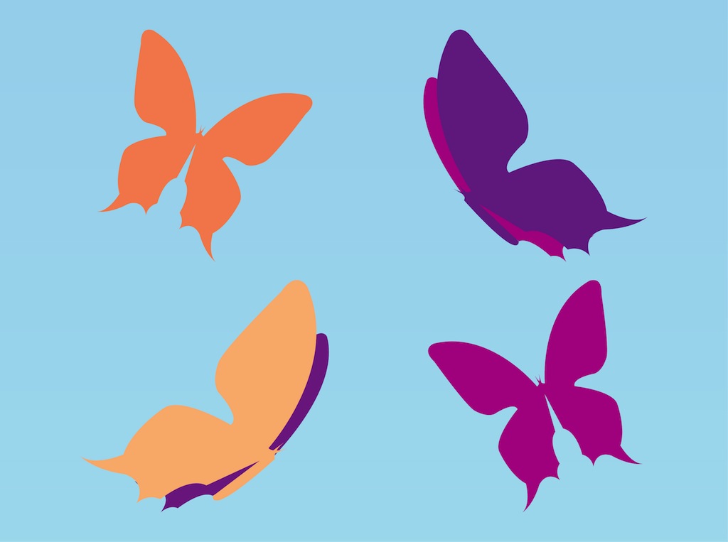 Download Simple Butterflies Vector Art & Graphics | freevector.com
