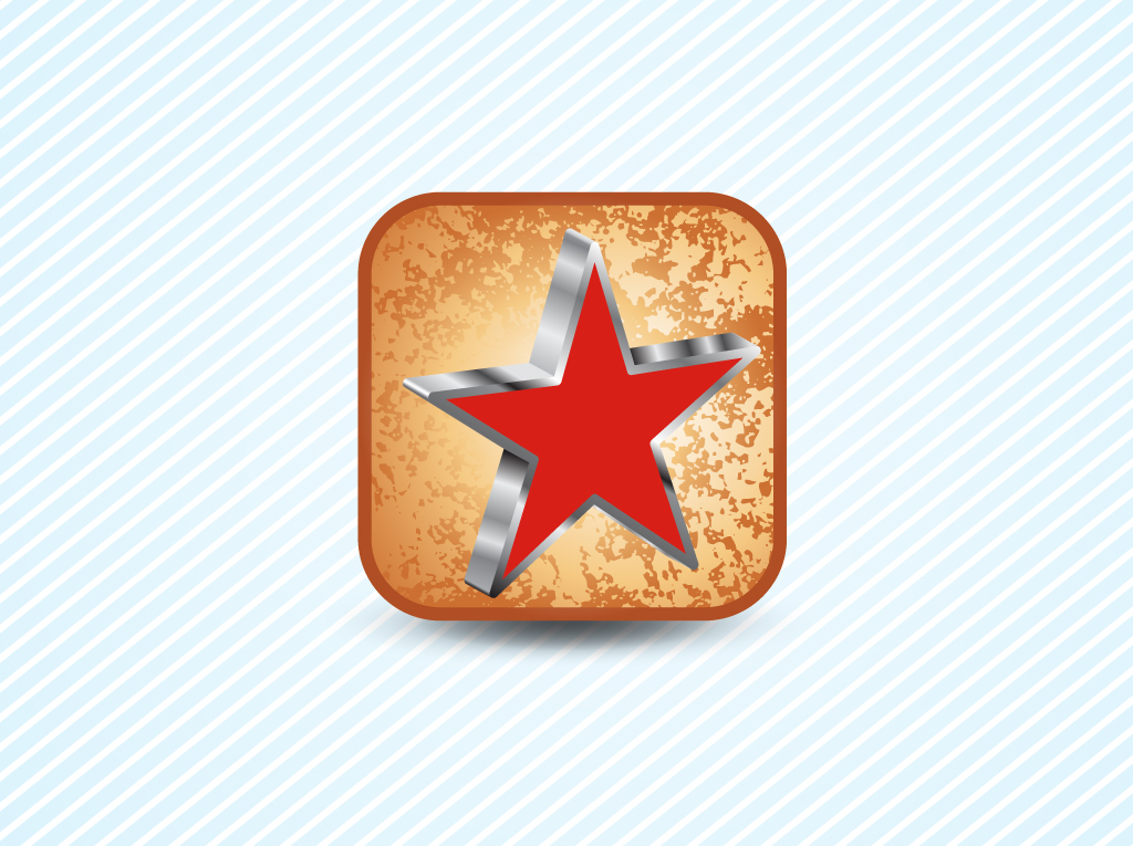 Red Star 3D Icon