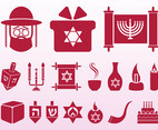 Hanukkah Icons Set