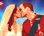 William Kate Kiss Vector
