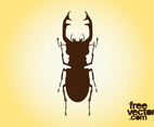 Stag Beetle Silhouette
